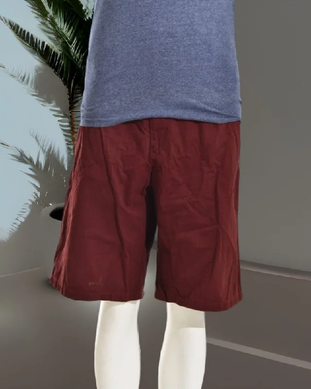 Mens Maroon Chino Shorts