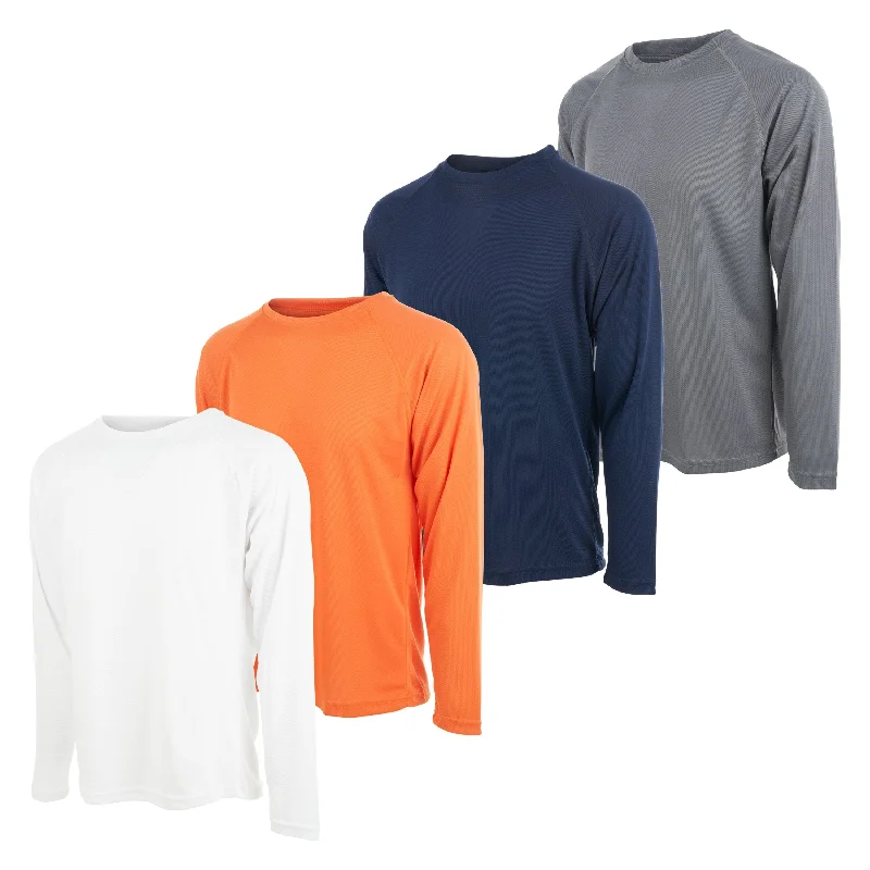 Daresay Mens Thermal Long Sleeve Shirt 4 Pack Moisture Wicking Uv