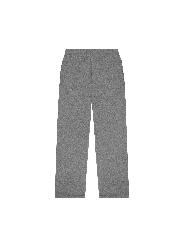 Mens DNA Knitted Straight Leg Track Pants—grey marl