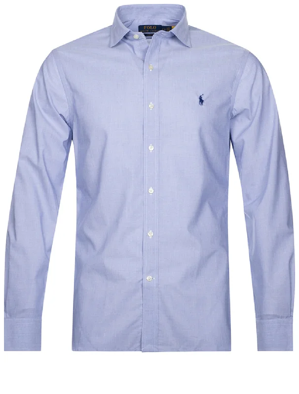 Slim Fit Poplin Shirt Blue