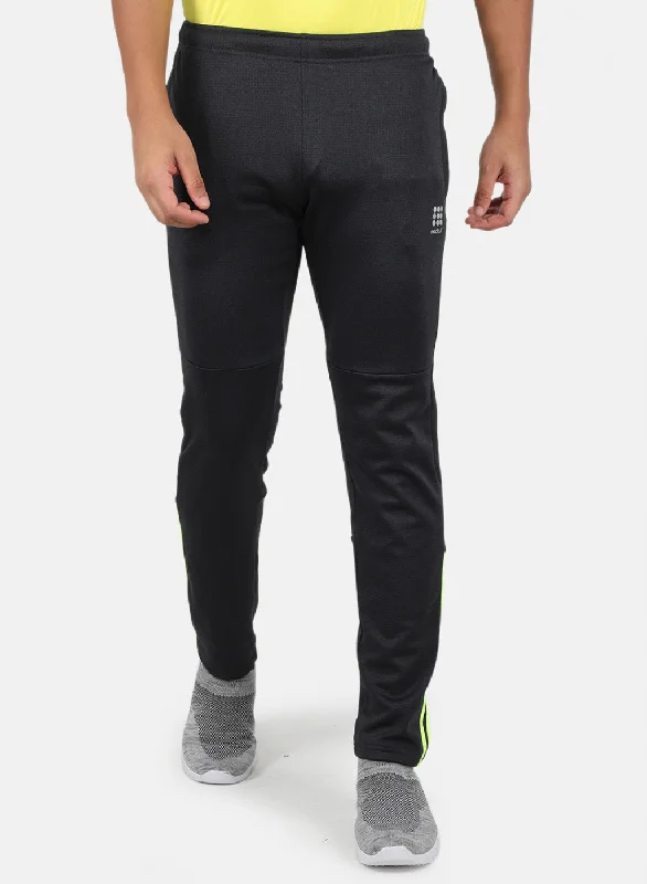 Men Black Solid Trackpant