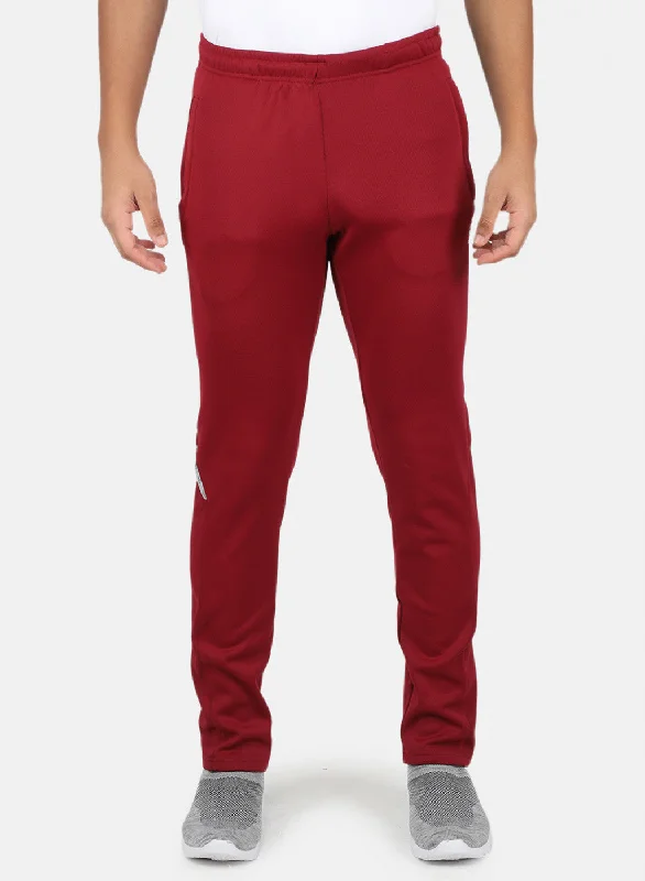 Men Maroon Solid Trackpant