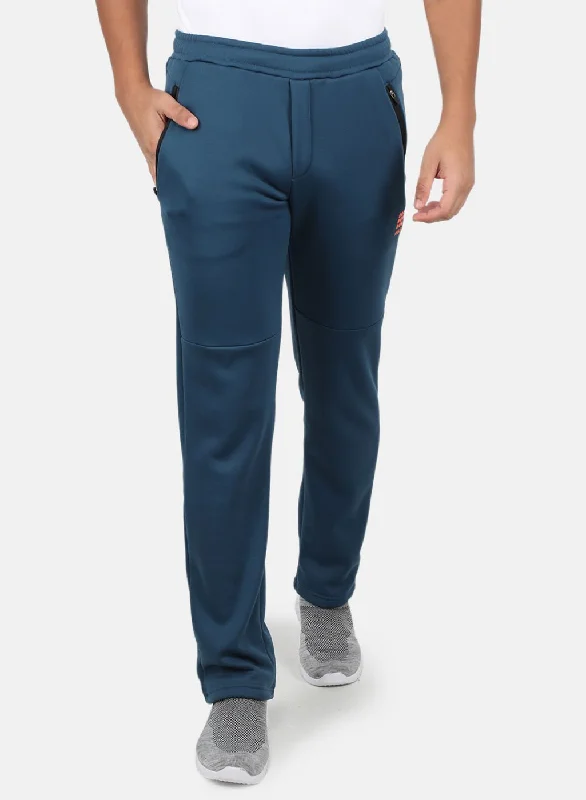 Men Teal Blue Smart Fit Track Pant