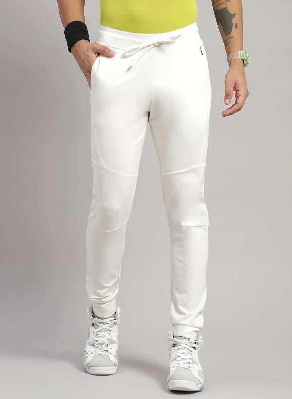 Men White Regular Fit Jogger