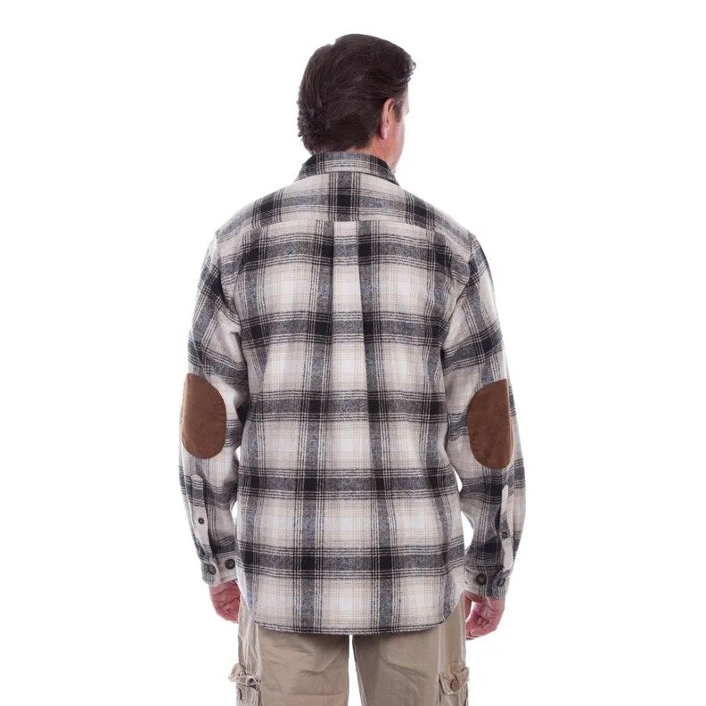 Scully Western Shirt Mens Long Sleeve Corduroy Plaid Button F0_5279