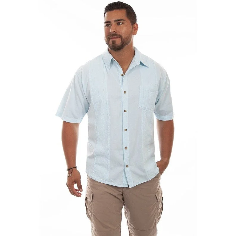 Scully Western Shirt Mens Short Sleeve Calypso Button F0_5218