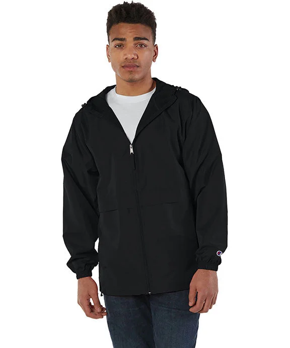 CO125 - Champion Adult Full-Zip Anorak Jacket | Black