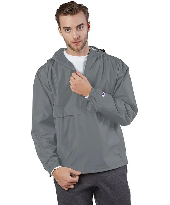 CO200 - Champion Adult Packable Anorak 1/4 Zip Jacket | Graphite