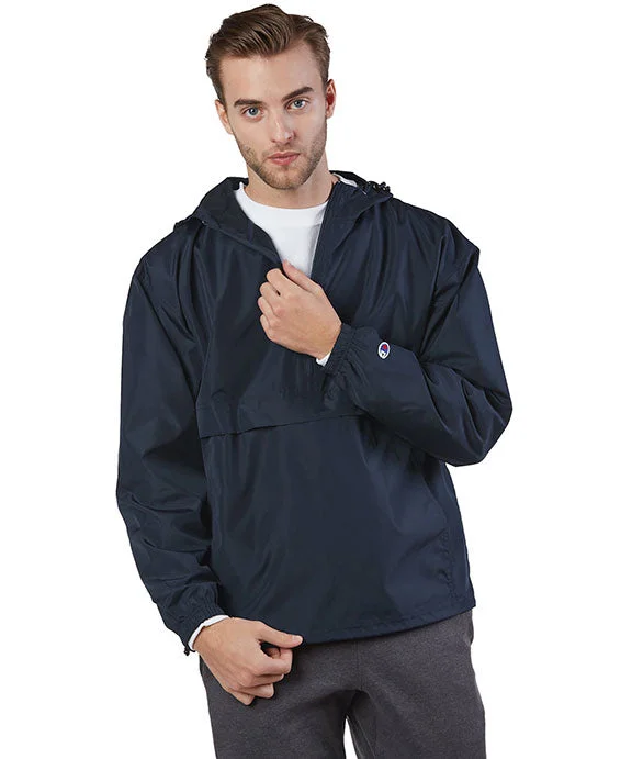 CO200 - Champion Adult Packable Anorak 1/4 Zip Jacket | Navy