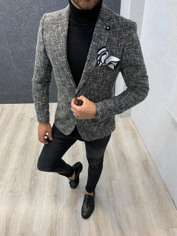 Ade Black Slim Fit Blazer