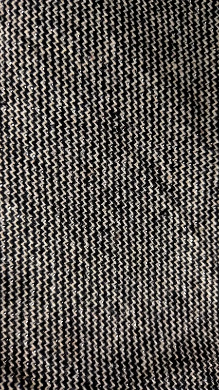 Black White Twinkling Wool Fabric