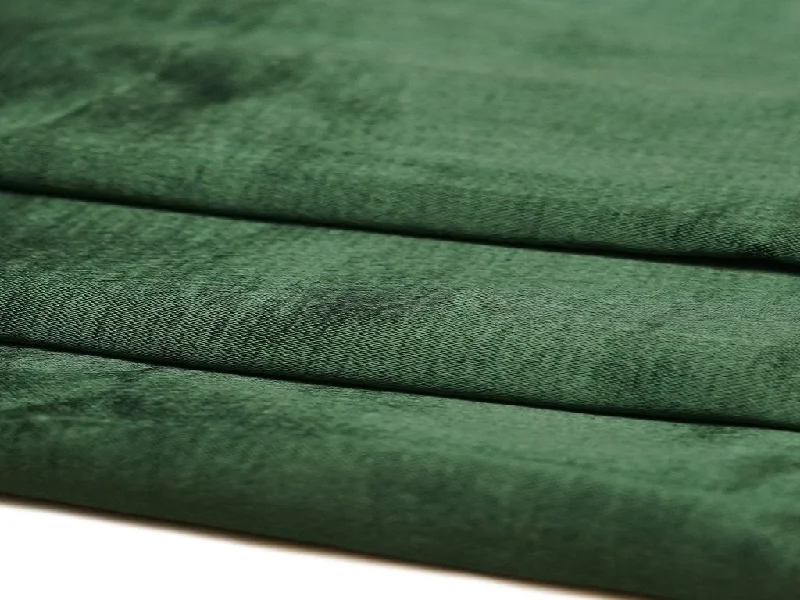 Bottle Green Plain Viscose Gaji Silk Fabric