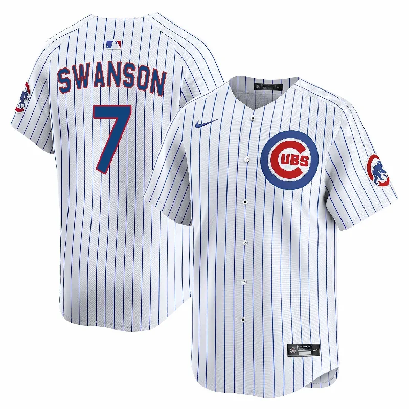 Chicago Cubs Dansby Swanson Nike Home Vapor Replica Jersey With Authentic Lettering