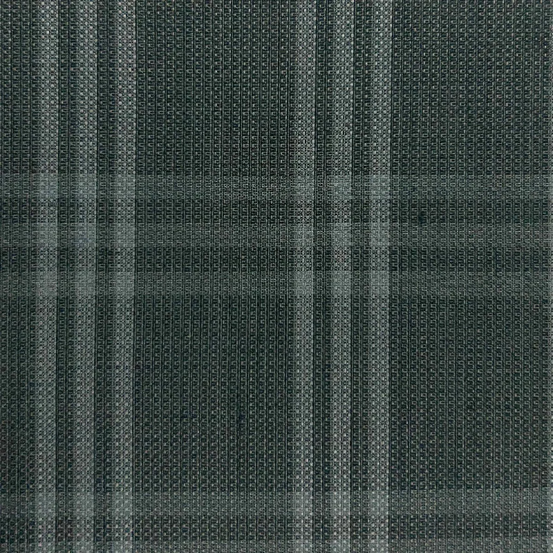 Dark Grey With Silver Plaid Hopsack