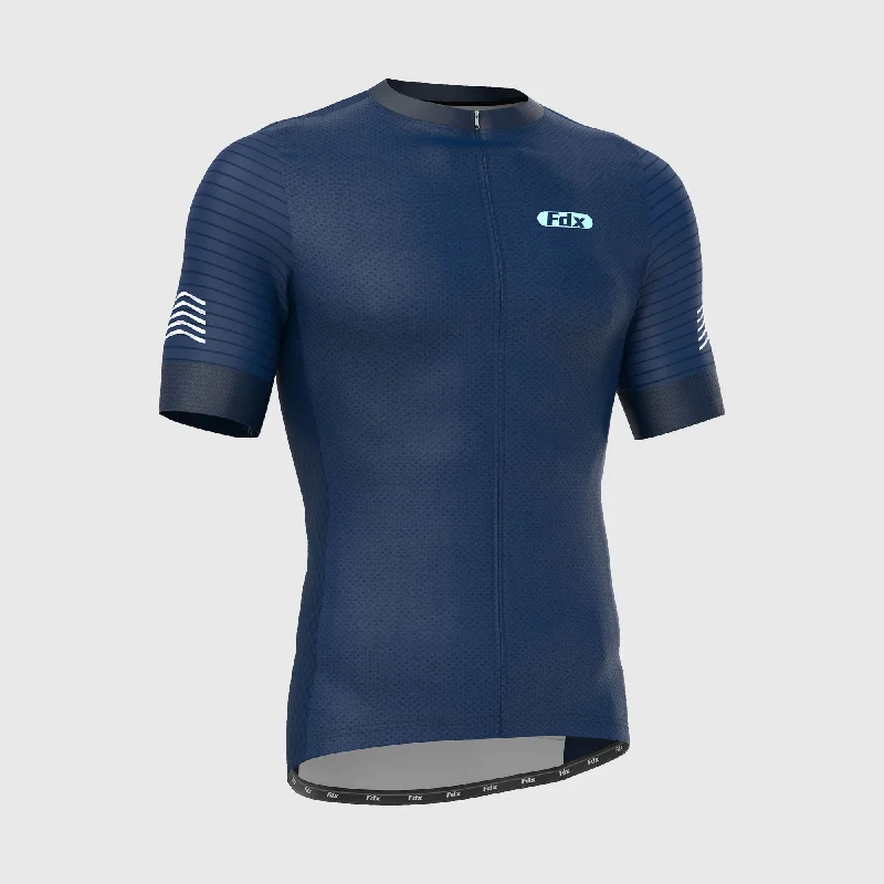 Fdx Essential Blue Men's & Boy's Short Sleeve Summer Cycling Jersey