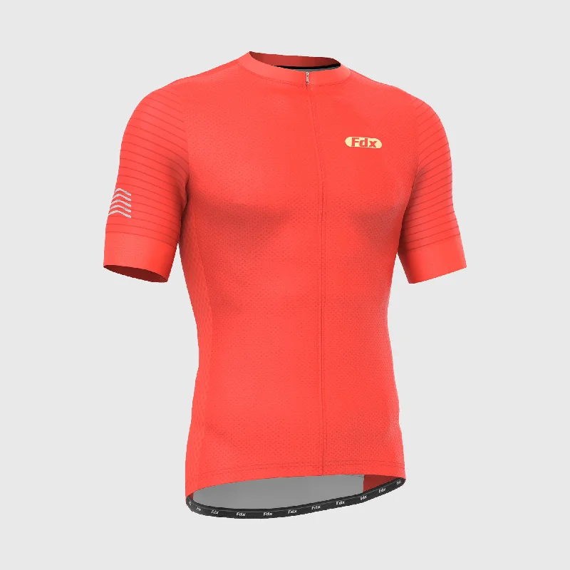 Fdx Essential Orange Men's & Boy's Short Sleeve Summer Cycling Jersey