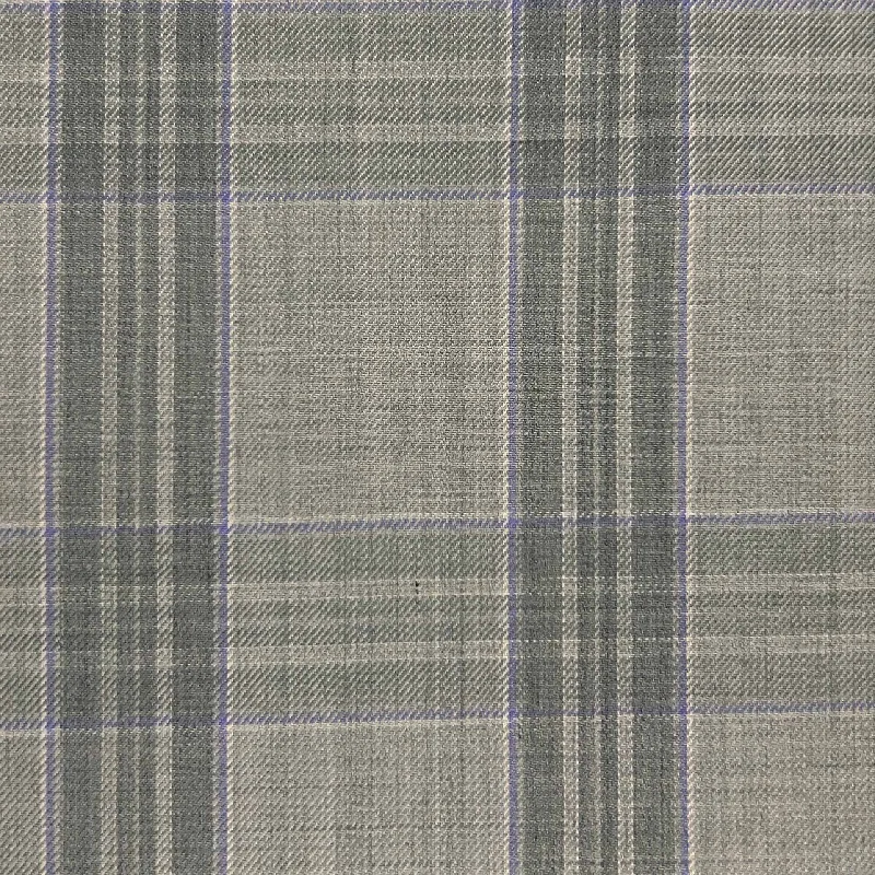 Heather Grey With Lavender Plaid