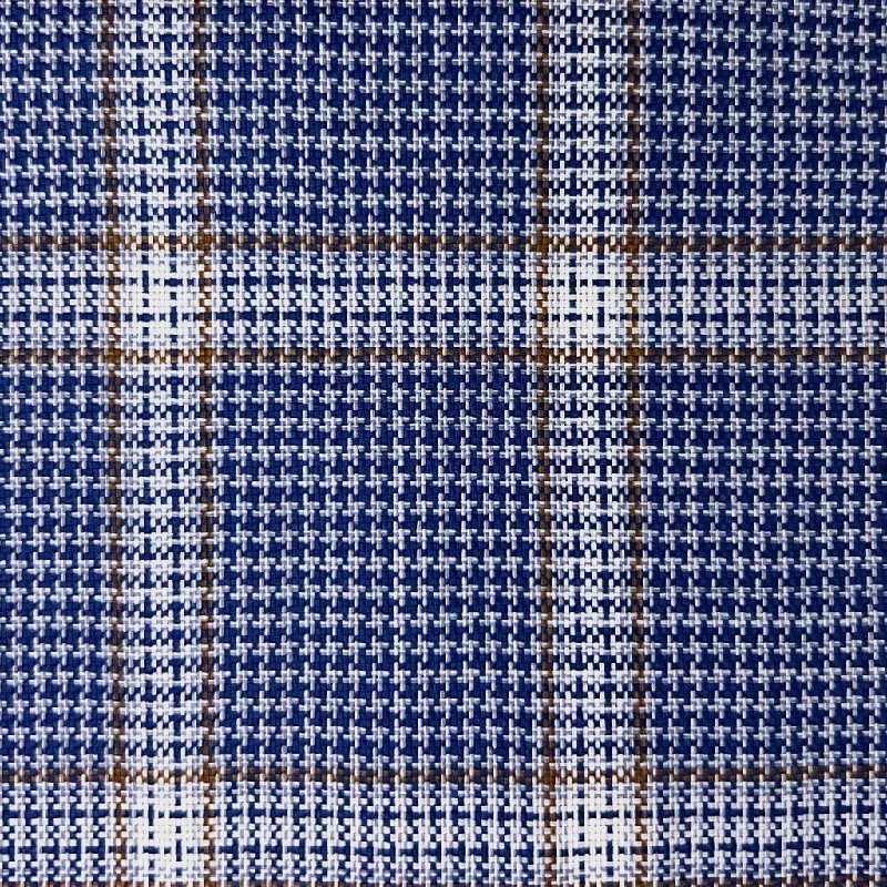 Medium Blue With Brown Plaid