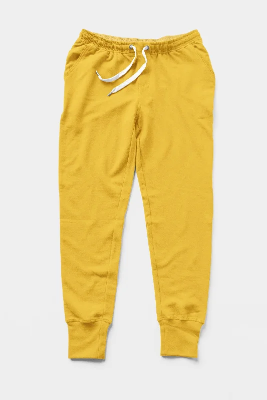 Men's Yellow Casual Joggers - #AOJ17