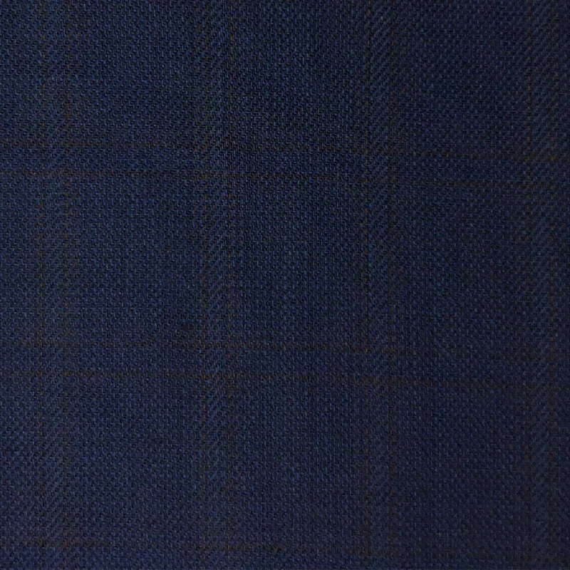 Navy Self Textured Windowpane