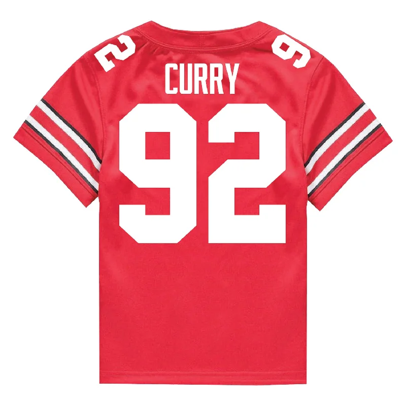 Ohio State Buckeyes Nike #92 Caden Curry Student Athlete Scarlet Football Jersey