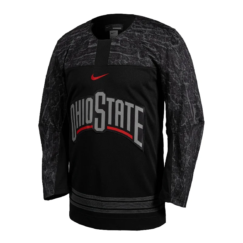 Ohio State Buckeyes Nike Black Ice Hockey Jersey