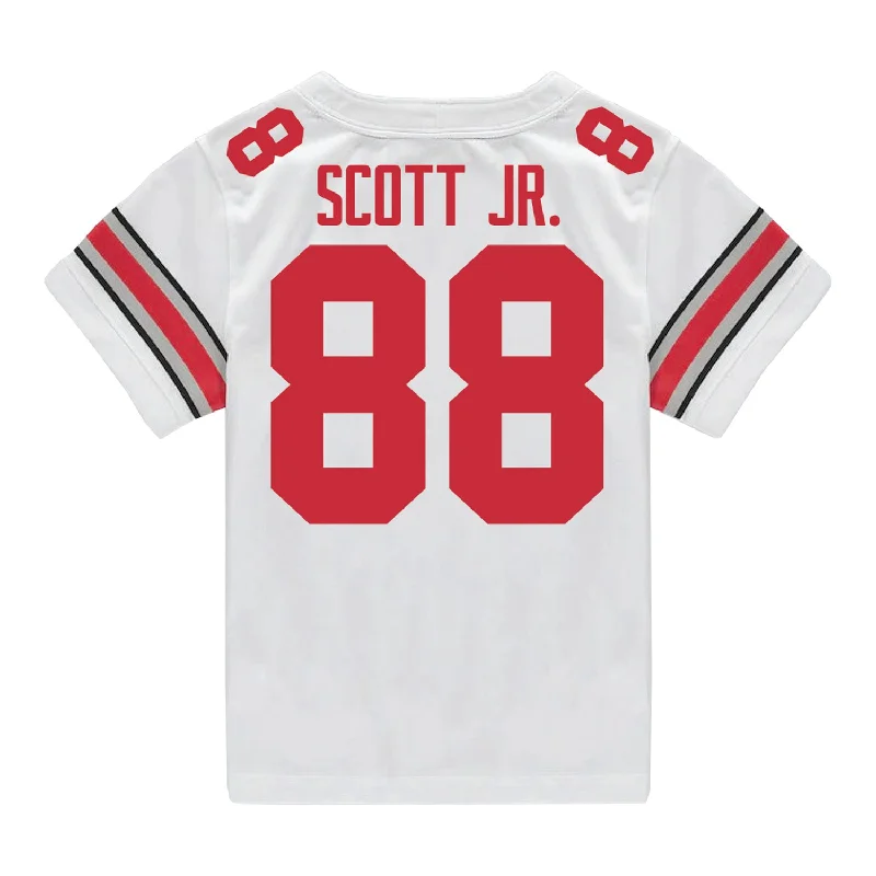 Ohio State Buckeyes Nike #88 Gee Scott Jr. Student Athlete White Football Jersey