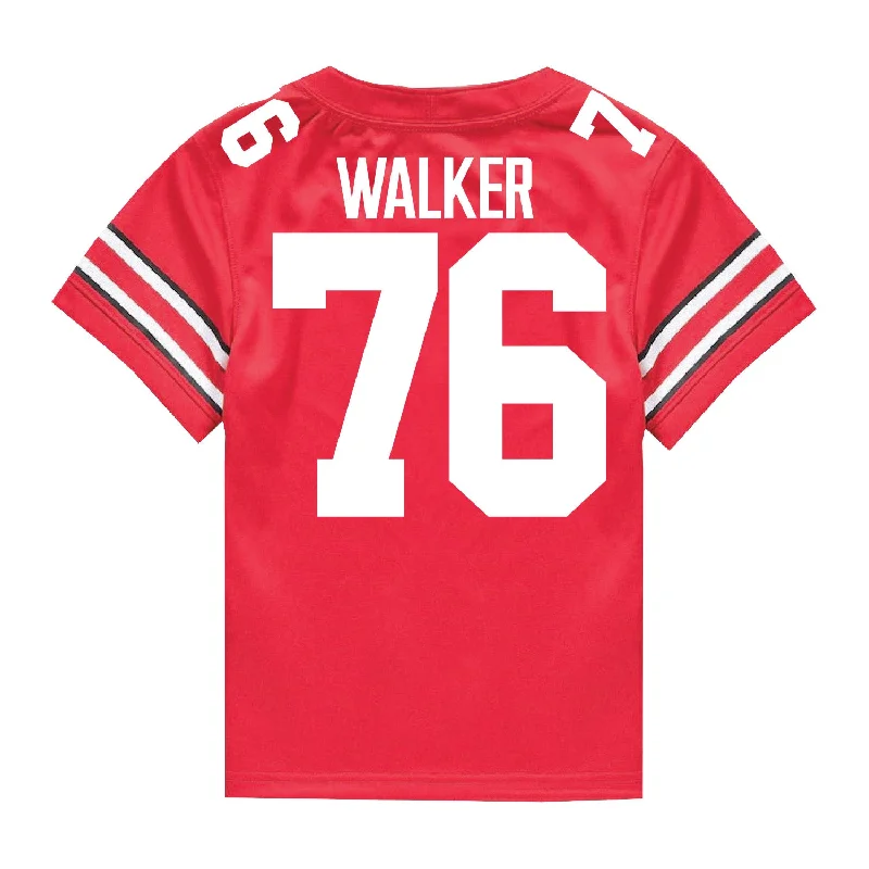 Ohio State Buckeyes Nike #76 Miles Walker Student Athlete Scarlet Football Jersey