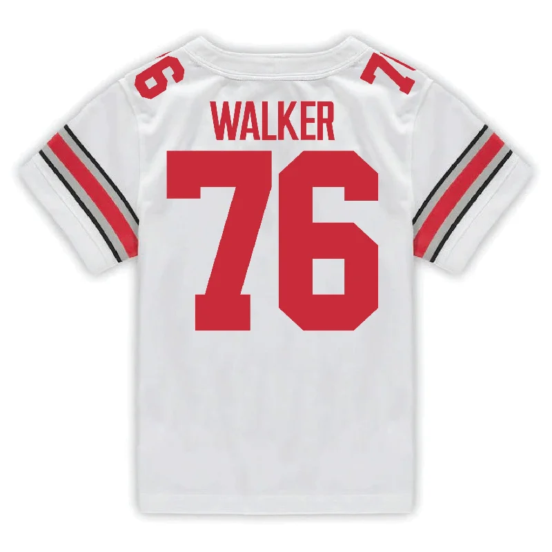 Ohio State Buckeyes Nike #76 Miles Walker Student Athlete White Football Jersey