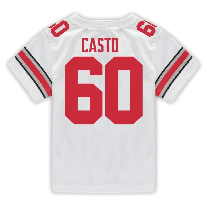 Ohio State Buckeyes Nike #60 Cade Casto Student Athlete White Football Jersey