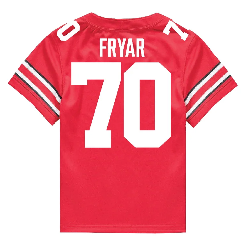 Ohio State Buckeyes Nike #70 Josh Fryar Student Athlete Scarlet Football Jersey