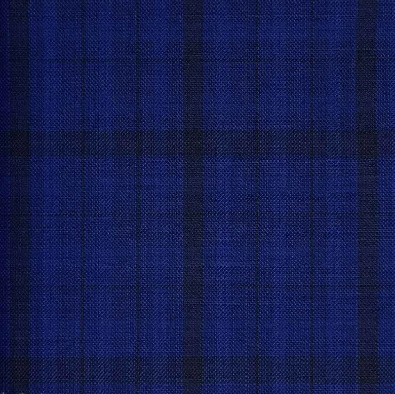 Royal Blue With Navy Blue Windowpane