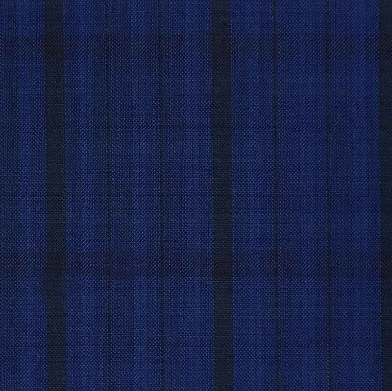 Royal Blue With Rust Windowpane