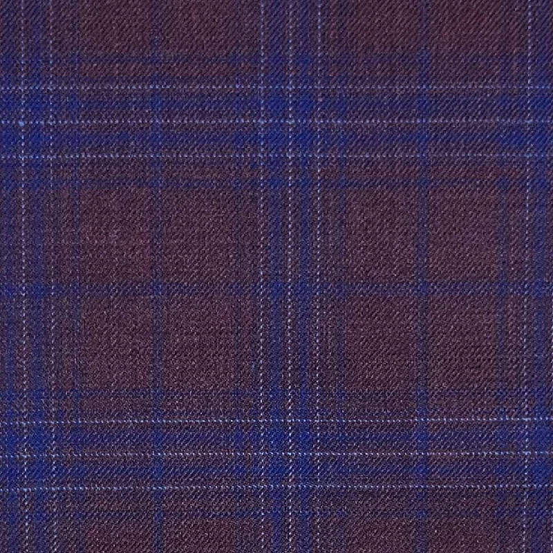 Rust With Navy Windowpane