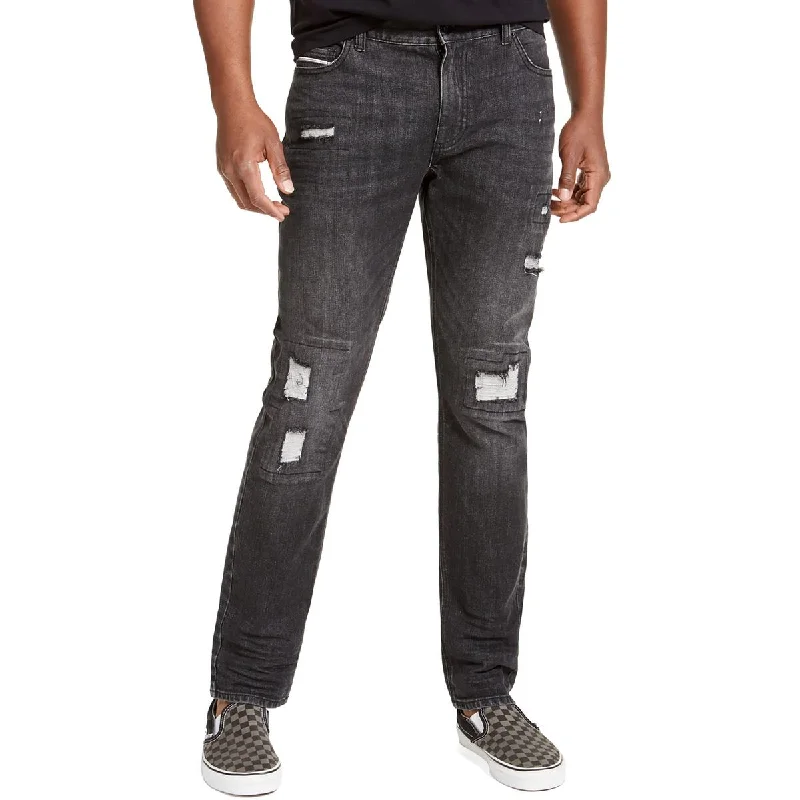 Sun + Stone Mens Union Denim Distressed Slim Jeans