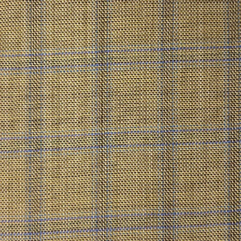 Tan With Blue Windowpane