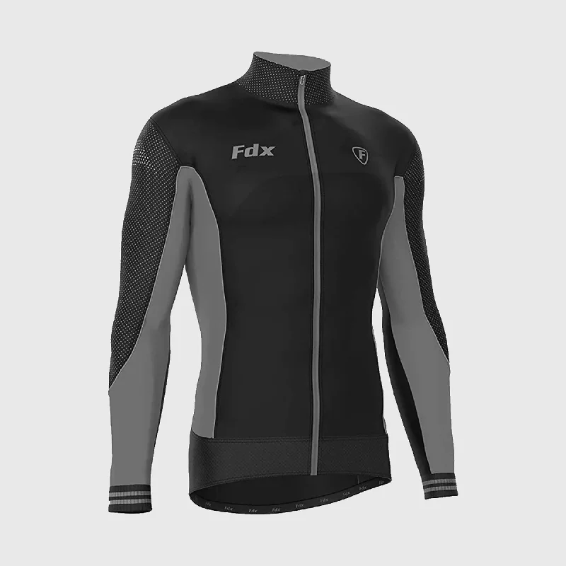 Fdx Thermodream Men's & Boy's Grey Thermal Roubaix Long Sleeve Cycling Jersey