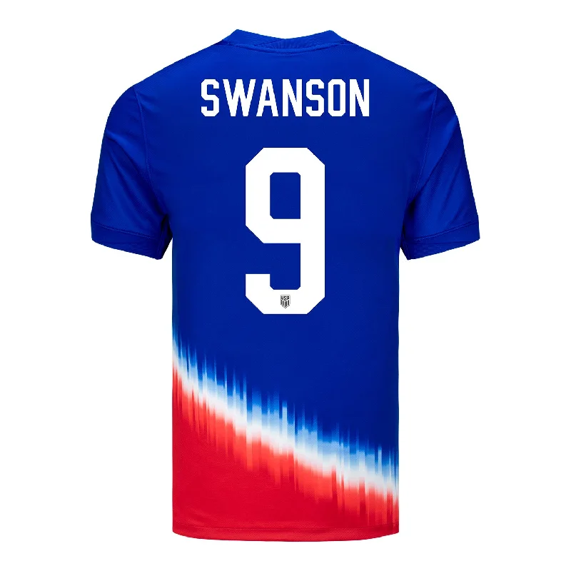 Men's Nike USWNT 2024 American Icon Away Swanson 9 Stadium Jersey