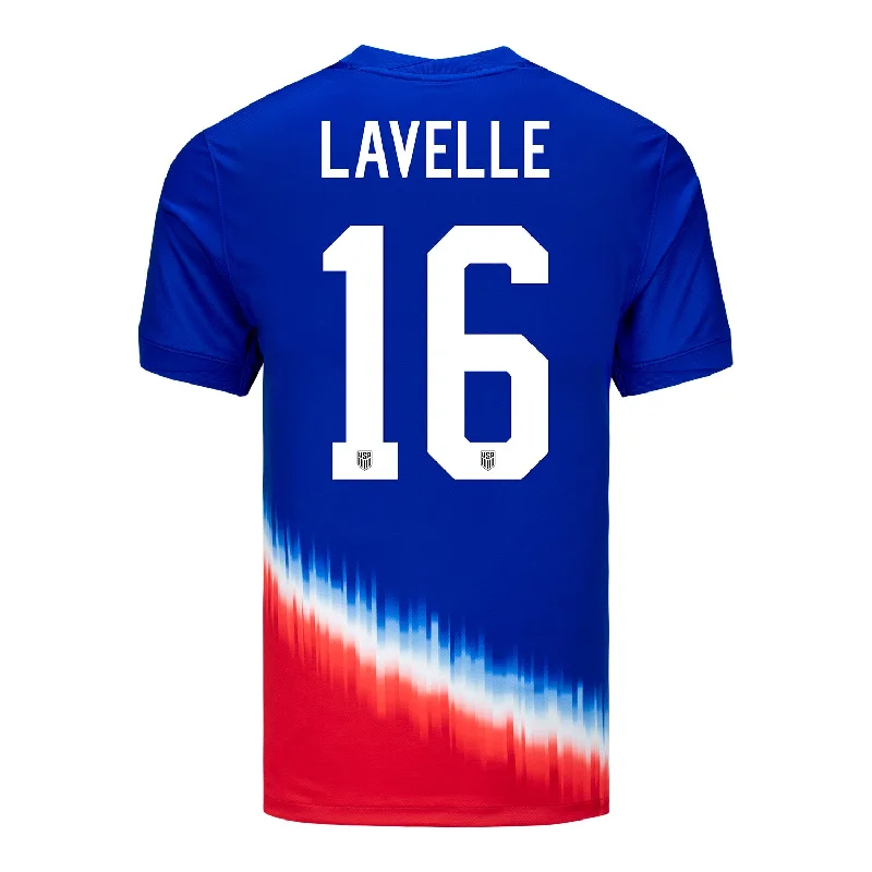 Men's Nike USWNT 2024 American Icon Away Lavelle 16 Stadium Jersey