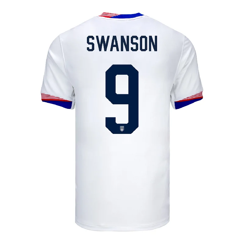 Men's Nike USWNT 2024 American Classic Home Swanson 9 Stadium Jersey