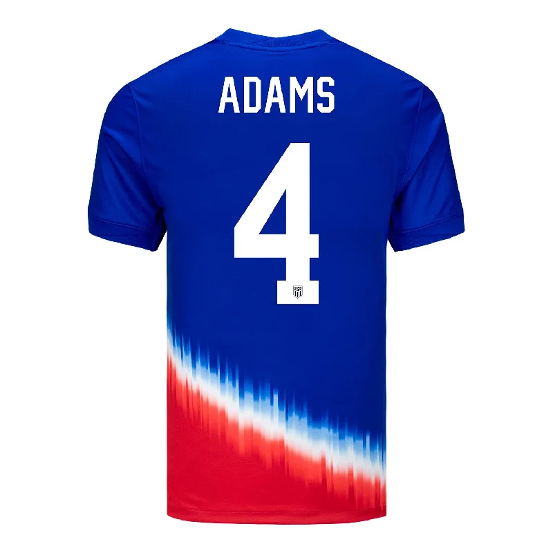 Men's Nike USMNT 2024 American Icon Away Adams 4 Stadium Jersey