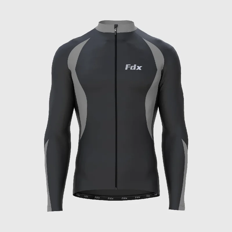 Fdx Viper Men's & Boy's Grey Thermal Roubaix Long Sleeve Cycling Jersey