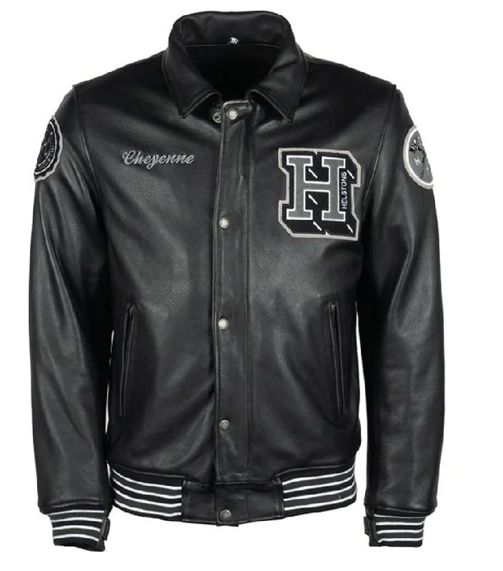 BLOUSON CUIR HELSTONS CHEYENNE NOIR