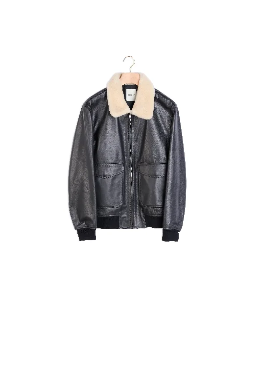 Blouson aviateur en cuir