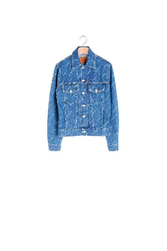 Blouson en denim imprimé