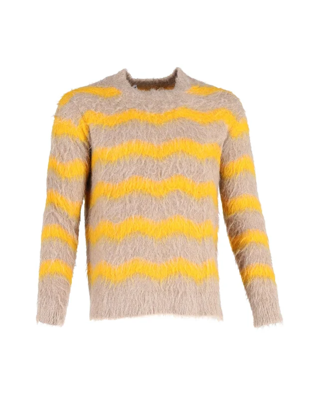 Acne Studios Kristoffer Crewneck Sweater in Beige Acrylic