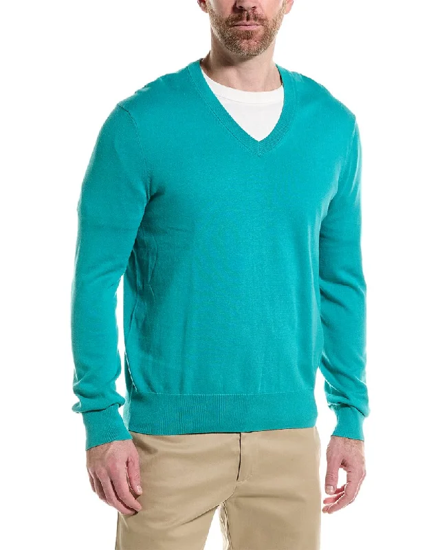 Brooks Brothers Jersey V-Neck Sweater