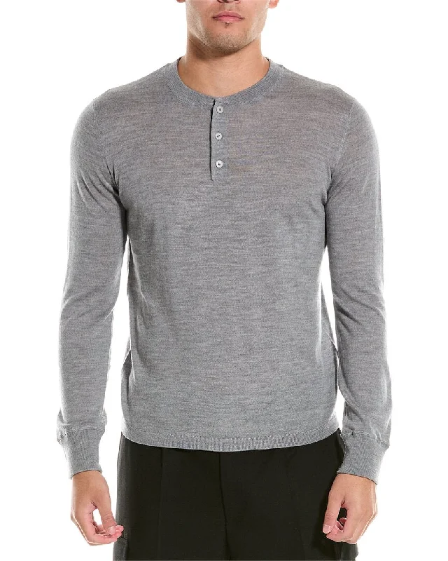 Bruno Magli Wool Henley Sweater