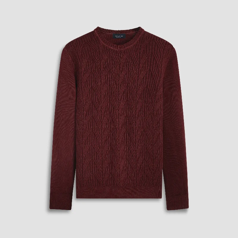 Cable Knit Crew Neck Sweater