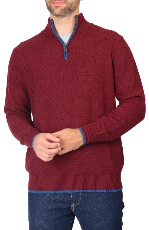 Cotton Textured Waffle Quarter-Zip